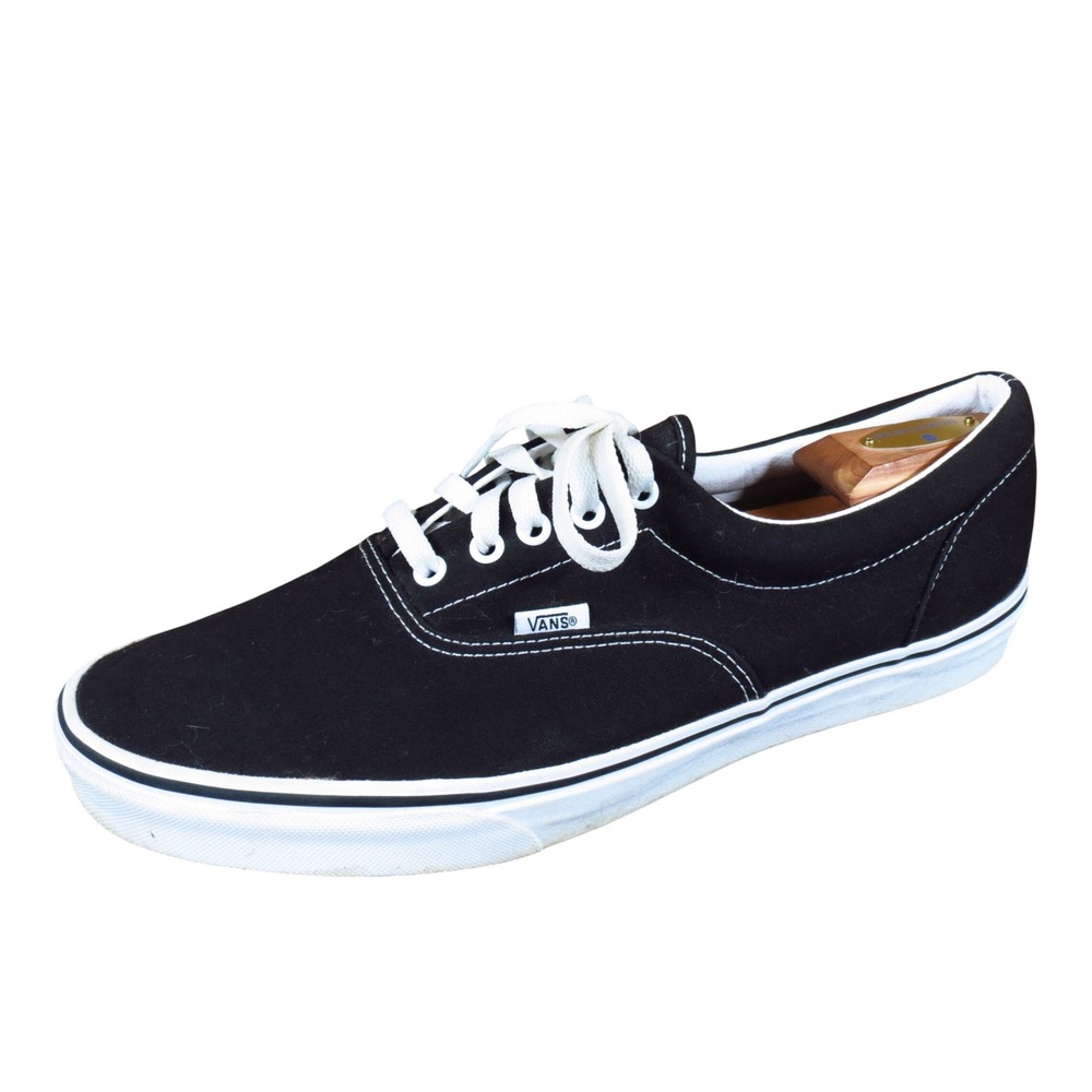 Vans Era Men Skate Shoe Size 13 Skateboarding Black White Canvas Sneakers